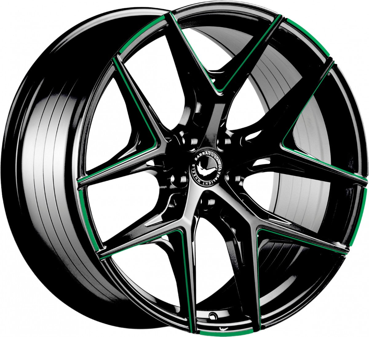 Barracuda Razzer flash green PureSports gefräst 10x20 ET20 - LK5/112 ML73.1