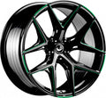Barracuda Razzer flash green PureSports gefräst Alufelge 10x20 Zoll ET30 LK 5x112 ML73.1