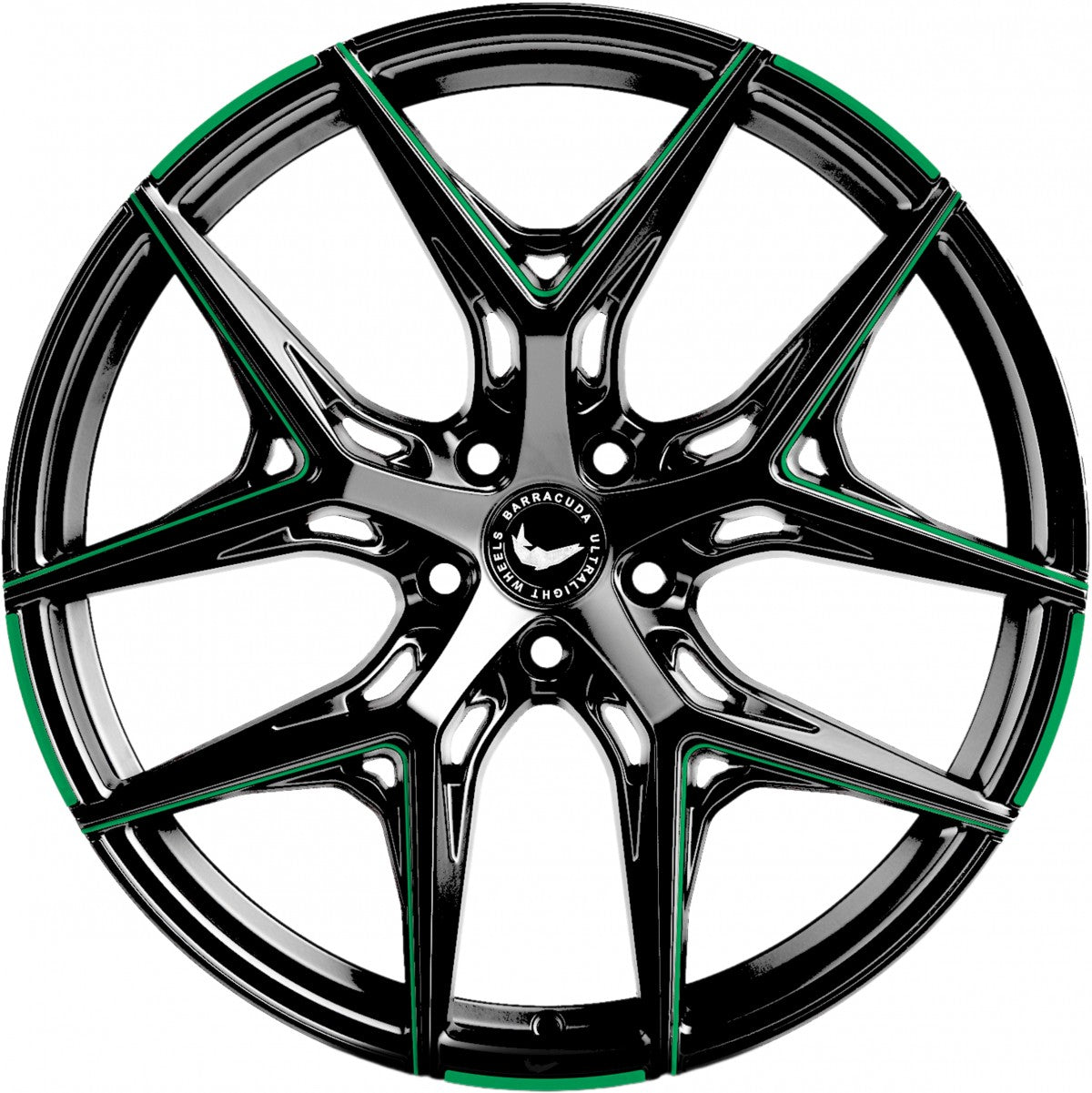Barracuda Razzer flash green PureSports gefräst 10x20 ET30 - LK5/112 ML73.1