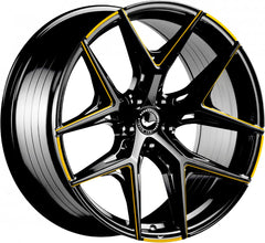 Barracuda Razzer flash yellowgold PureSports gefräst Alufelge 9.5x22 Zoll ET40 LK 5x114.3 ML73.1