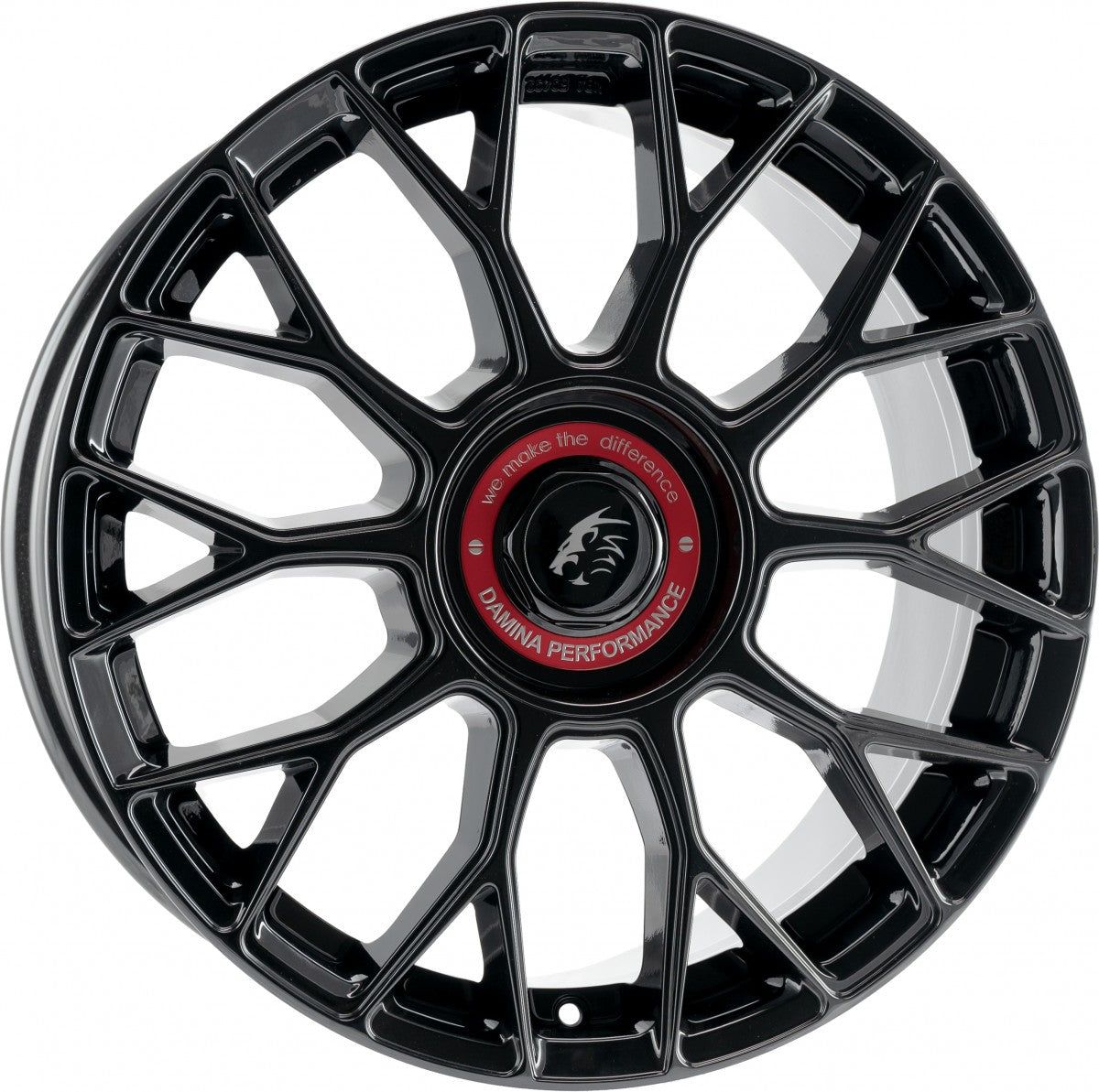 Damina Performance DM10 black - Inlay red 8.5x19 ET45 - LK5/112 ML72.6