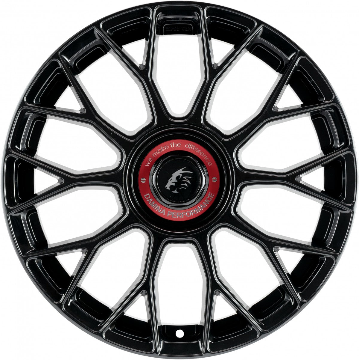 Damina Performance DM10 black - Inlay red 8.5x19 ET45 - LK5/112 ML72.6