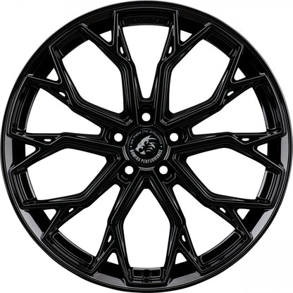 Damina Performance DM18 black painted 8.5x20 ET35 - LK5/120 ML72.6