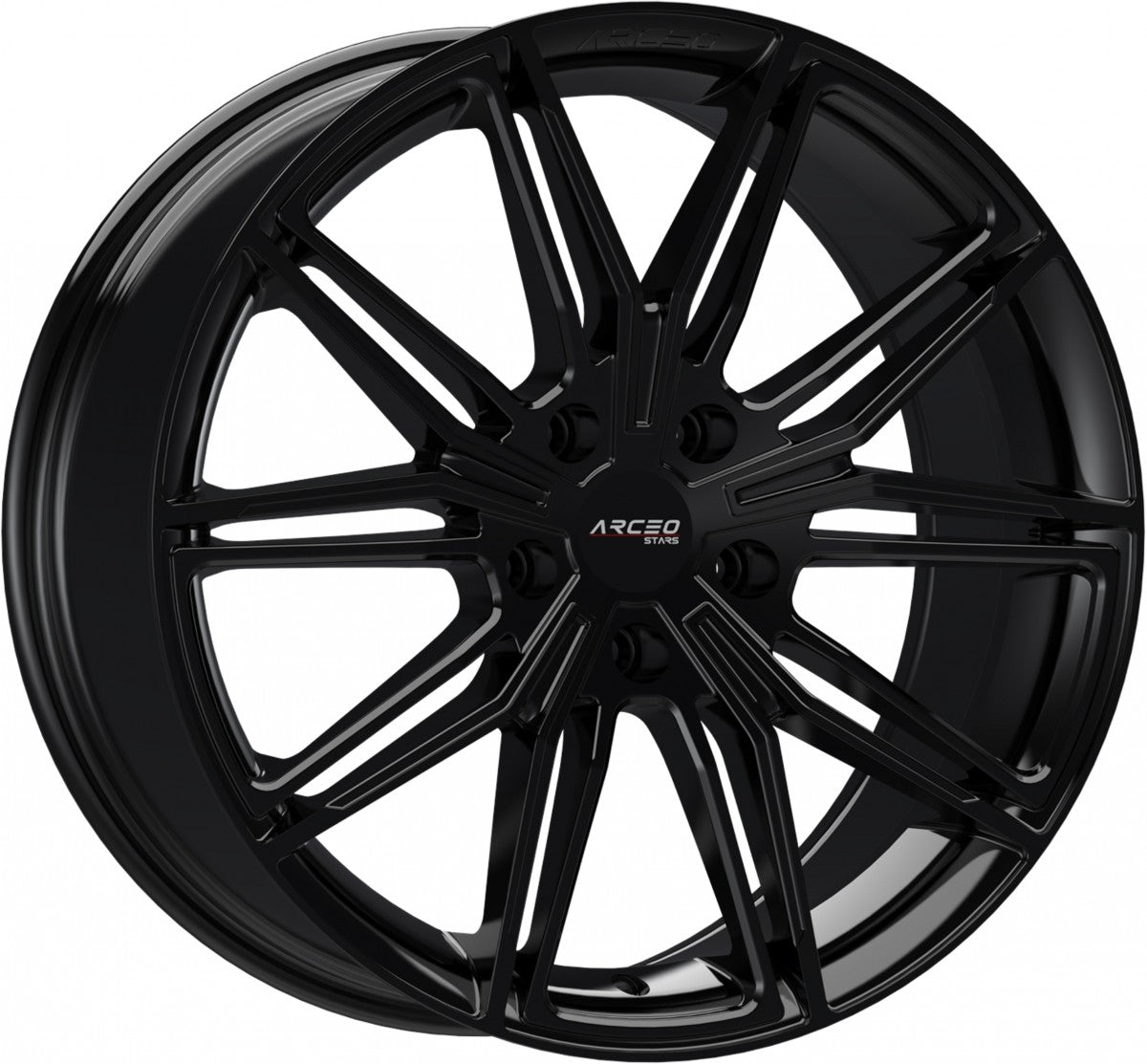 Arceo Wheels ASW05 glossy black 8x19 ET40 - LK5/108 ML73.1