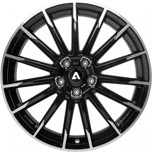 Akoni AK02 black polished 7.5x18 ET51 - LK5/112 ML57.1