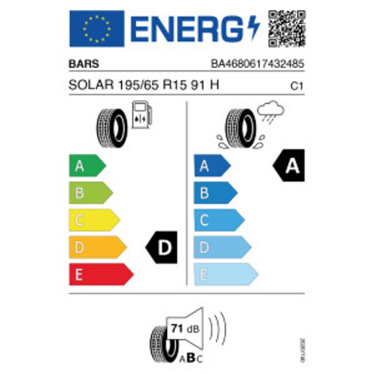 Bars Solarflexx 195/65 R15 91H – Bild 2