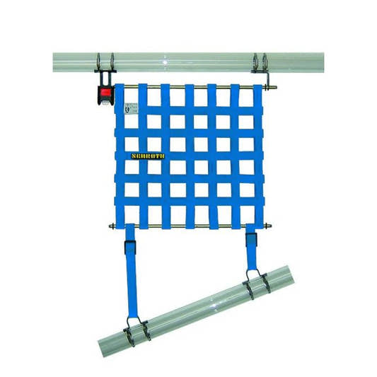 Schroth Fensternetz Größe 1 (L 400 mm x H 405 mm) inkl. Befestigungsmaterial blau links