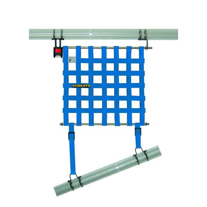 Schroth Fensternetz Größe 1 (L 400 mm x H 405 mm) inkl. Befestigungsmaterial blau links