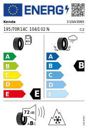 Kenda KR500 WINTER TRAILER 3PMSF 195/70 R14 104/102N