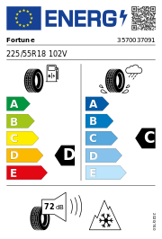 Fortune FSR901 DOT22 3PMSF 225/55 R18 102V DOT DOT22 – EU-Reifenlabel