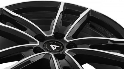 Akoni AK08 black polished Alufelge 7x18 Zoll ET50 LK 5x114.3 ML60.1 – Bild 4