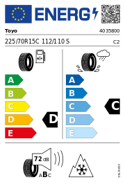 Toyo Observe Van 3PMSF 225/70 R15 112/110S