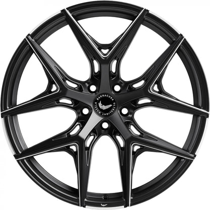 Barracuda Razzer mattblack PureSports gefräst Alufelge 9.5x21 Zoll ET35 LK 5x112 ML73.1 – Bild 2