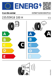Continental Premiumcontact 6 Elect FR DOT22 235/55 R18 100H DOT DOT22 – EU-Reifenlabel
