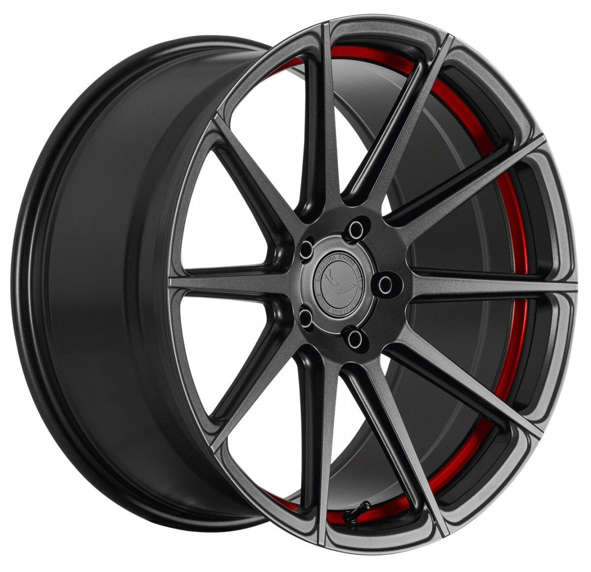 Barracuda Project 2.0 mattgunmetal / Undercut Color Trim rot Alufelge 10.5x20 Zoll ET45 LK 5x112 ML73.1 – Bild 3
