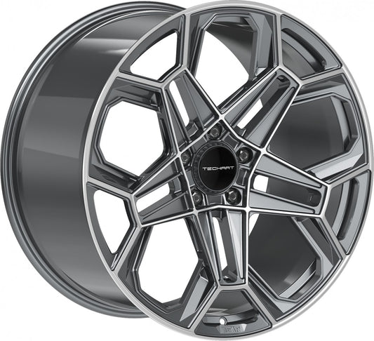 Proline Techart Daytona II grey polished Alufelge 11.5x22 Zoll ET58 LK 5x130 ML71.5 – Bild 3
