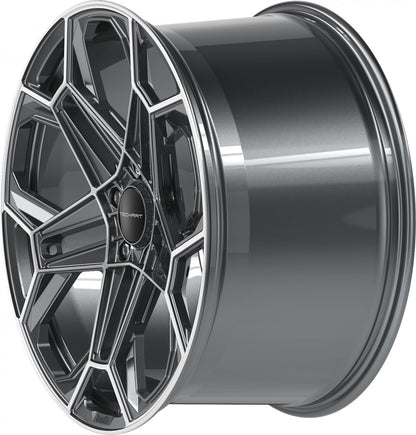 Proline Techart Daytona II grey polished Alufelge 11.5x22 Zoll ET58 LK 5x130 ML71.5 – Bild 10