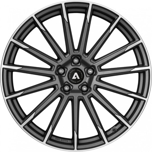 Akoni AK02 graphite matt polished Alufelge 9x20 Zoll ET35 LK 5x112 ML70.1 – Bild 2