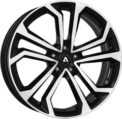 Akoni AK04 black polished Alufelge 6.5x16 Zoll ET45 LK 5x114.3 ML60.1