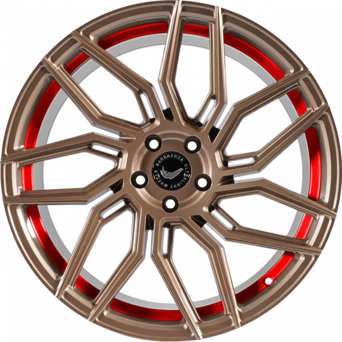 Barracuda Dragoon higloss-bronze undercut trimline red Alufelge 8.5x20 Zoll ET38 LK 5x112 ML73.1 – Bild 2