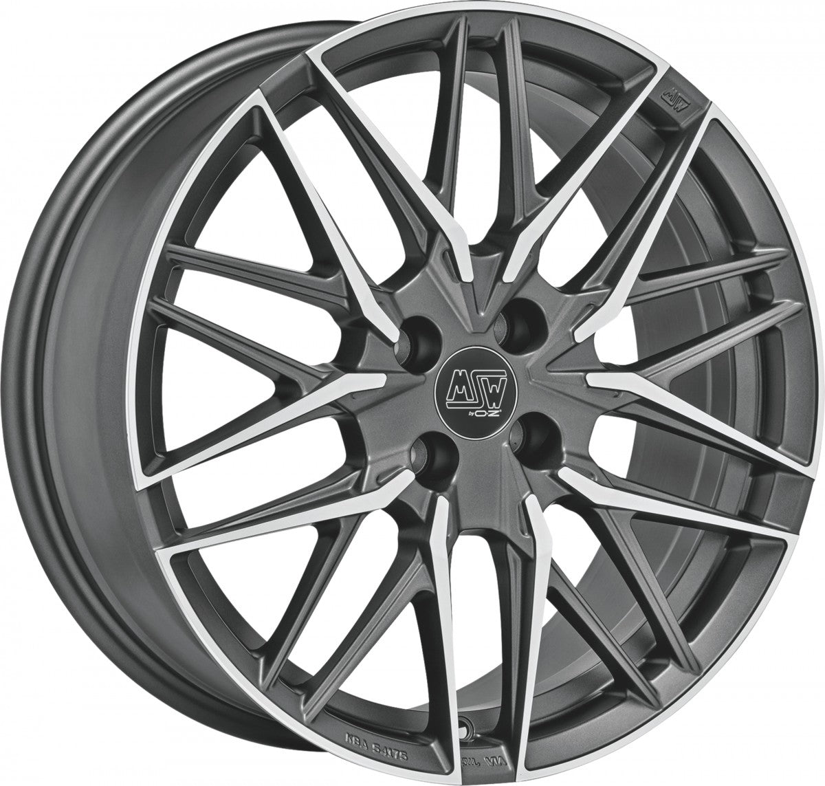 MSW 50/4 gun metal poliert Alufelge 7x17 Zoll ET42 LK 4x100 ML63.3