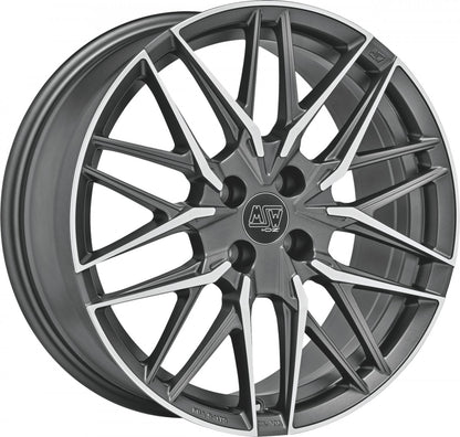 MSW 50/4 gun metal poliert Alufelge 7x17 Zoll ET42 LK 4x100 ML63.3