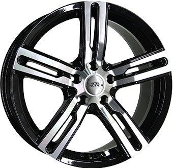Inter Action Kargin schwarz poliert Alufelge 6.5x16 Zoll ET50 LK 5x130 ML89.1
