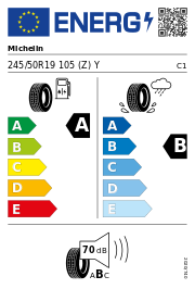 Michelin E Primacy * XL Elect DEMO 245/50 R19 105 (Z)Y – EU-Reifenlabel