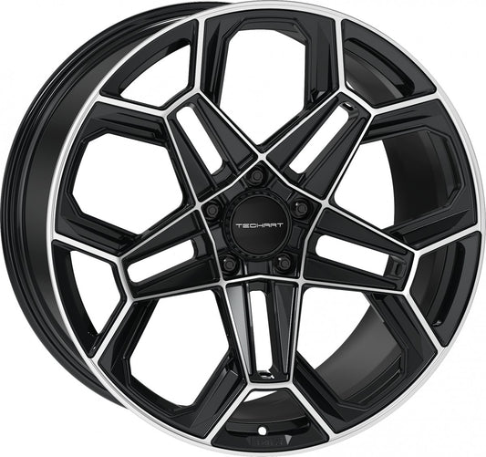 Proline Techart Daytona II black polished Alufelge 12x22 Zoll ET70 LK 5x130 ML71.5