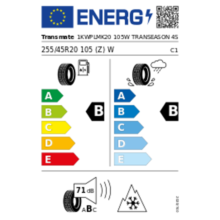 Transmate Transeason 4S 3PMSF 255/45 R20 105W – Bild 2