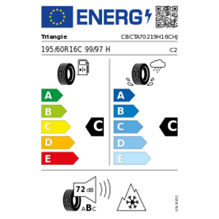 Triangle Seasonx VAN TA702 BSW 3PMSF 195/60R16C 99/97H – Bild 2