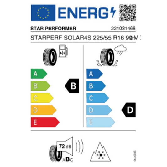 Star Performer Solar 4S 225/55 R16 99V – Bild 2