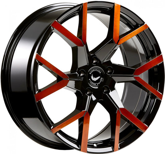 Barracuda Tzunamee EVO black gloss flashcopper Alufelge 8x18 Zoll ET40 LK 5x120 ML72.6