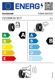 Goodyear Efficientgrip Performance Elect DOT20 215/50 R19 93T DOT DOT20 – EU-Reifenlabel