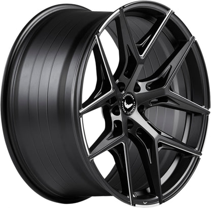 Barracuda Razzer mattblack PureSports gefräst Alufelge 8.5x19 Zoll ET33 LK 5x112 ML73.1 – Bild 3