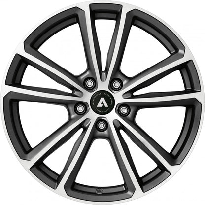 Akoni AK03 graphite matt polished Alufelge 7x17 Zoll ET49 LK 5x112 ML57.1 – Bild 2