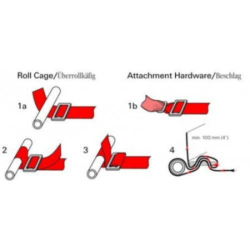 Schroth Schlaufhardware 3-Steg-Schieber für 3 Gurtband