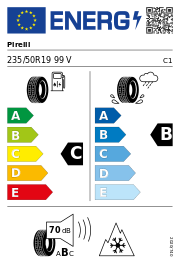 Pirelli P Zero Winter (MO1) 3PMSF DOT19 235/50 R19 99V DOT DOT19 – EU-Reifenlabel