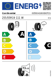 Continental CrossContact LX Sport LR J DOT21 CS 255/55 R19 111W DOT DOT21 – EU-Reifenlabel