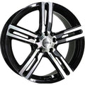 Inter Action Kargin schwarz poliert Alufelge 6.5x16 Zoll ET50 LK 5x160 ML72.6