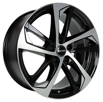GMP Katana black polished 8x18 ET45 - LK5/114.3 ML67.1