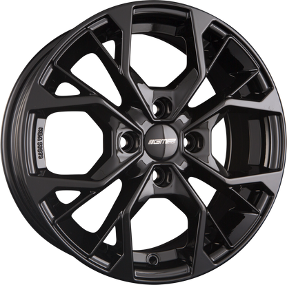 GMP Matisse black glossy Alufelge 6.5x16 Zoll ET25 LK 4x108 ML65.1 – Bild 4