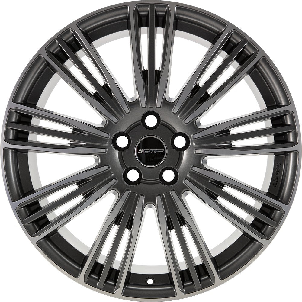 GMP Coventry anthracite matt diamond 9.5x22 ET43 - LK5/120 ML72.6