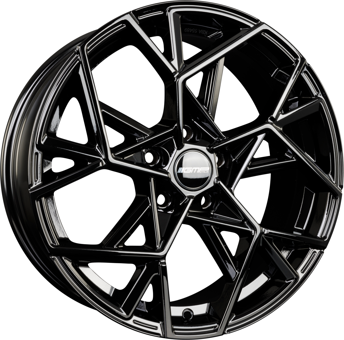 GMP Cartesio black glossy Alufelge 7.5x18 Zoll ET35 LK 5x110 ML65.1 – Bild 4