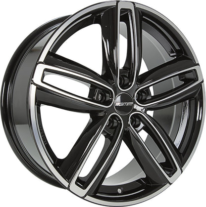 GMP Diva black polished 7.5x17 ET50 - LK5/112 ML66.6