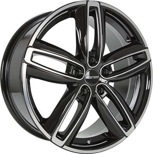 GMP Diva black polished 7.5x17 ET50 - LK5/112 ML66.6