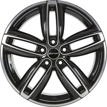 GMP Diva black polished 7.5x18 ET50 - LK5/120 ML72.6