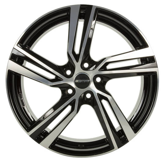 GMP Arcan black polished Alufelge 8x18 Zoll ET45 LK 5x108 ML63.4