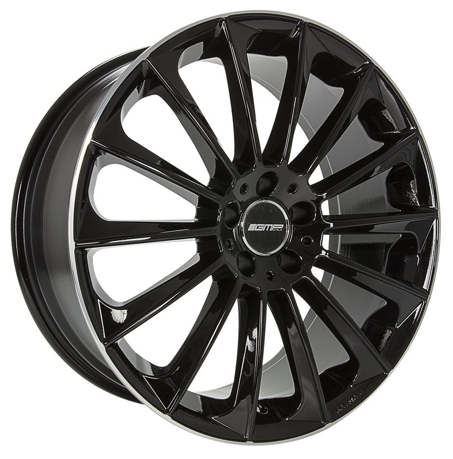 GMP Stellar black polished lip 9x18 ET35 - LK5/112 ML66.6