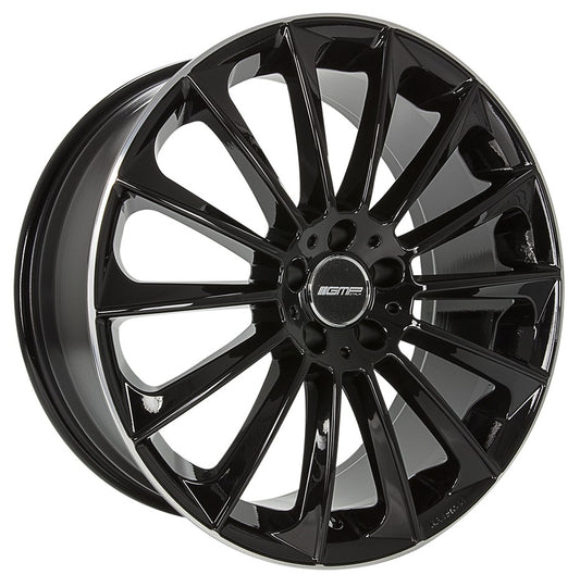 GMP Stellar black polished lip 9x18 ET35 - LK5/112 ML66.6